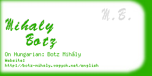 mihaly botz business card